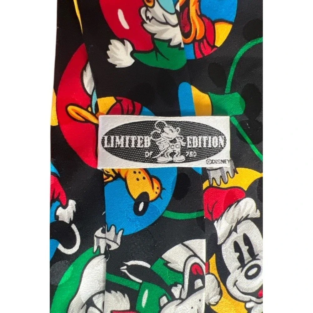 Mickey Limited  Silk Disney Vtg.‎ Christmas  Tie Goofy Mickey Pluto Donald Duck